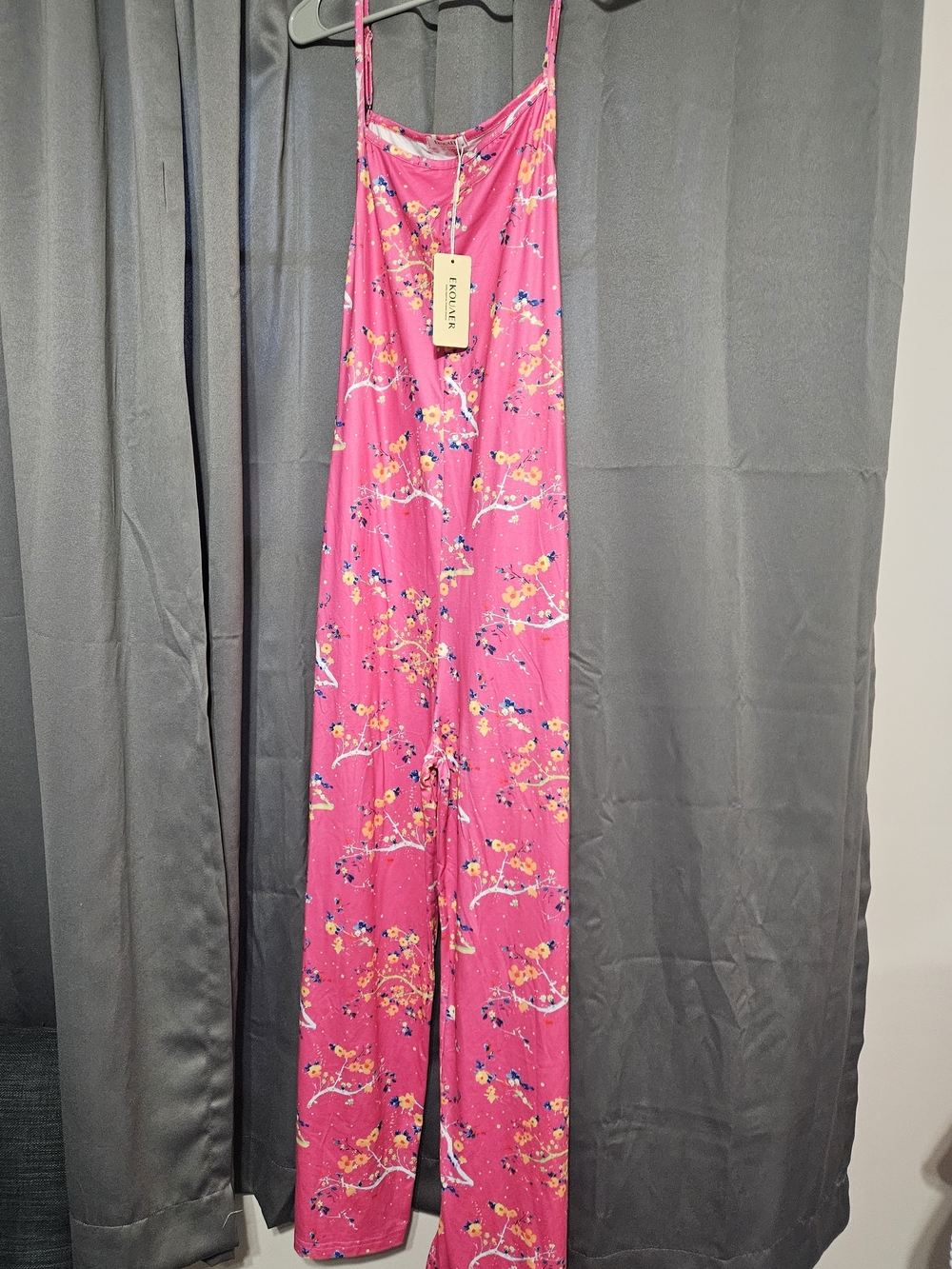 Z Supply Pink Floral Sleep Jumpsuit
